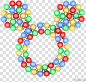 Mickey Mouse Christmas Light Wreath   Lowes Mickey Wreath  HD Png Download