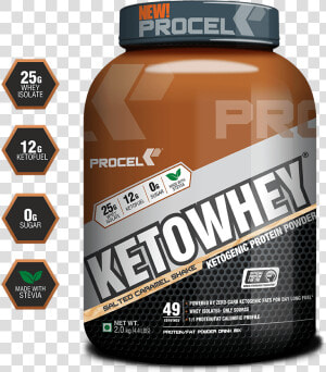Ketowhey Salted Caramel   Procel Keto Whey  HD Png Download