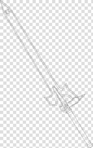 Drawn Sword Elucidator   Technical Drawing  HD Png Download