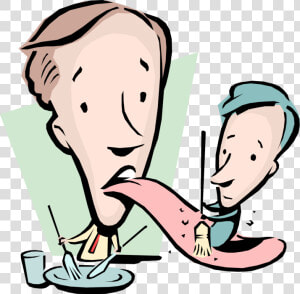 Vector Illustration Of Businessman Has Dirty Mouth  HD Png Download