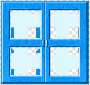 Transparent Wooden Window Frame Png   Blue Window Frames Transparent  Png Download