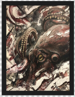 Framed Octopus Print  HD Png Download