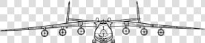 Plane  Jet  Front  View  Airplane  Fly  Aviation   Antonov An 225 Mriya  HD Png Download