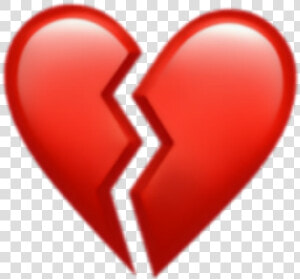 Broken Heart Clipart Picsart   Broken Heart Iphone Emoji  HD Png Download