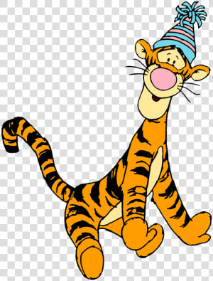 Winnie The Pooh Wearing A Party Hat  HD Png Download