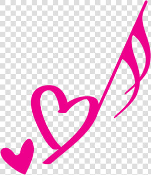 Heart Music Note Png   Pink Heart Music Note  Transparent Png