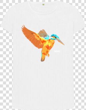 White Kingfisher Crew Neck Tee   Coraciiformes  HD Png Download