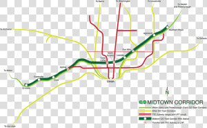 Go Midtown Map   Future Go Train Map  HD Png Download