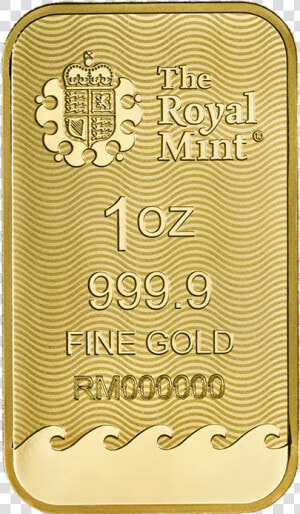 1 Oz Gold Minted Bar   Illustration  HD Png Download