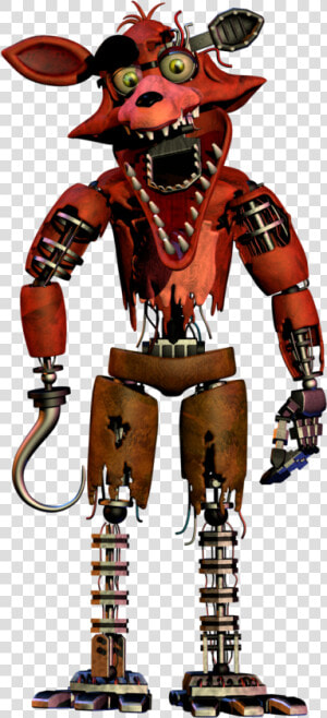 Superfreddylogan Wiki   Fnaf Withered Foxy Full Body  HD Png Download