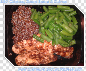 Bbq Chicken  Green Beans   amp  Quinoa   Baked Beans  HD Png Download