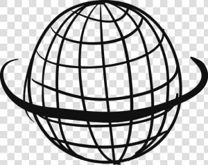 Grid Globe Clipart   Png Download   Black And White Worldwide Globe  Transparent Png