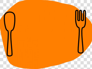 Diner Clipart Cartoon   Fork Plate Free Clipart  HD Png Download