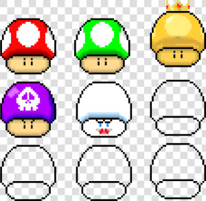 Super Mario Mushrooms  HD Png Download