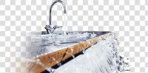 Kitchen Sink Overflowing With Water  HD Png Download