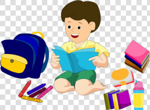 Prepare For School Cartoon  HD Png Download