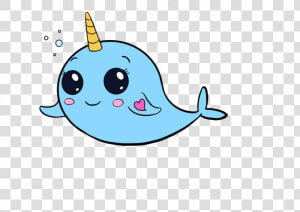 How To Draw A Derpy Narwhal Easy So Cute Drawing Online   Dolphin Drawing Easy Cute  HD Png Download