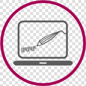 Web Design Icon Showing Pen On Screen   Line Art  HD Png Download