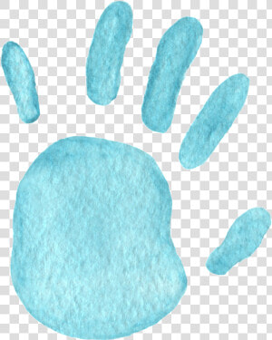 Mountain Blue Handprint Transparent Decorative   Paw  HD Png Download
