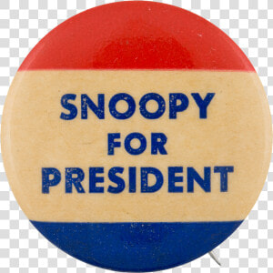 Snoopy For President Red White And Blue Entertainment   Snoopy For President Button  HD Png Download