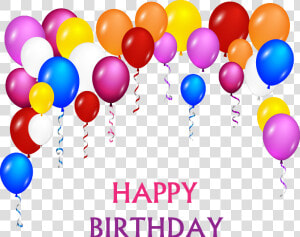 Streamers Vector Balloon   Birthday Wish Card Design  HD Png Download