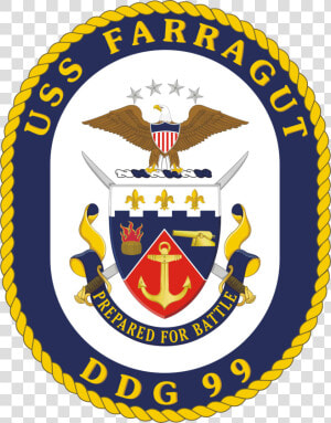 Uss Farragut Ddg 99 Crest Navy Military  Military Insignia    Uss Bainbridge Ddg 96 Crest  HD Png Download