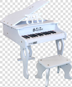 Schoenhut 30 Key Digital Baby Grand Piano White   Schoenhut Baby Piano White  HD Png Download