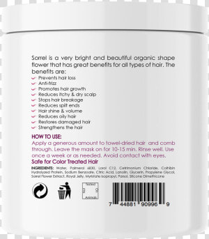 Sorrel Cosmetics Mask With Argan Oil Spf   Hair Care  HD Png Download