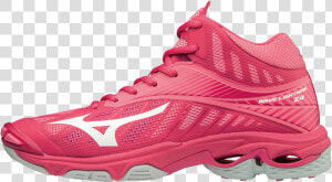 Mizuno Wave Lightning Z4 Mid Pink  indoor Shoe   Mizuno Wave Lightning Z4 Rosa  HD Png Download