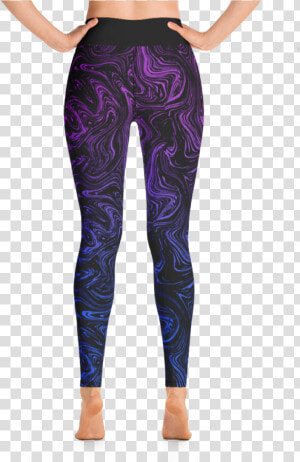 Blue  amp  Purple Swirl Yoga Pants   Leggings  HD Png Download