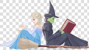Elphaba And Glinda Fanart  HD Png Download