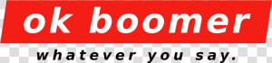 Ok Boomer What Ever You Say   The Flying Saucer Cafe  HD Png Download