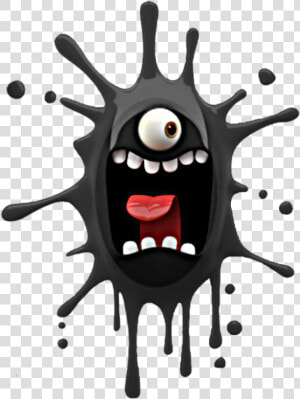  scared  cute  mouth  emotions Gray  schalloween   Funny Monster 3d Png  Transparent Png
