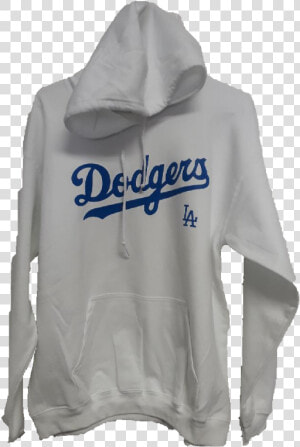 La Dodgers White Hoodie Blue Letters   Hoodie  HD Png Download