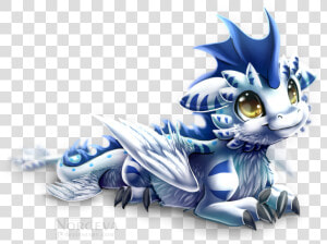 Ice Dragon Png Pic   Blue And White Baby Dragon  Transparent Png