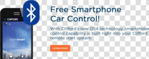 Free Smartphone Car Control With Clifford S New Ds4   Bluetooth  HD Png Download