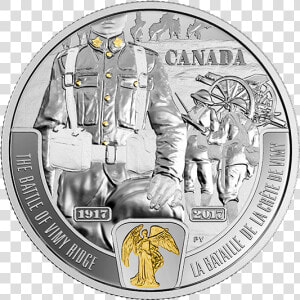 Battle Of Vimy Ridge 1 Oz Pure Silver Selectively Gold  HD Png Download