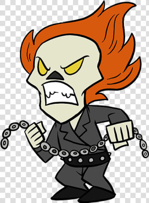 How To Draw Ghost Rider   Draw Ghost Rider Step By Step  HD Png Download