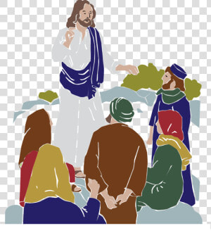 Jesus Teaching Followers   Jesus Teaching Clip Art  HD Png Download