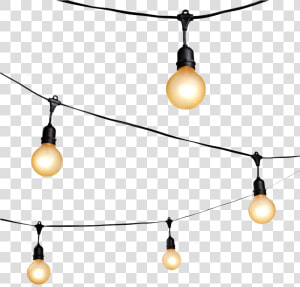 String Light Png Pic   Edison Light Bulbs Strand Png  Transparent Png