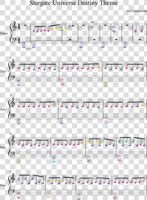 Stargate Universe Destiny Theme Sheet Music Composed   Thunderclouds Piano Sheet Music  HD Png Download