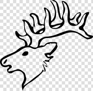 Draw A Caribou Head  HD Png Download