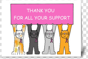 Pink Ribbon  Thank You For Your Support  HD Png Download