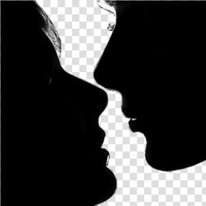  kiss  kissing  kisses  couple  kissingcouple  silhouette   Silhouette Kissing Couple  HD Png Download