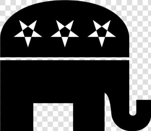 Republican Elephant Black And White  HD Png Download