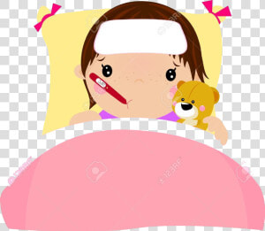 Sick Person Hospital Clipart Pencil And In Color Pink  HD Png Download