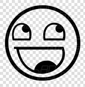 Meme Smile 01 Happy   Awesome Face Black Background  HD Png Download