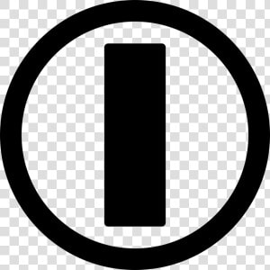 On Power Circular Symbol With A Bar Inside Comments   Fb Image Black And White  HD Png Download