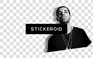 Drake Chains Awesome Bw Portrait Handsome Rap Singer   Monochrome  HD Png Download