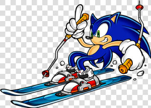 Sonic The Hedgehog Skiing  HD Png Download